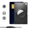 Hurtel Airtag Carbon Fiber Pattern Wallet Card Case - Black 5907769394393 - (WAT-84)