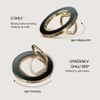Burga Magnetic Ring Holder, Gold - Black Hole - (GR_05MR_MAGNETIC_RING_GOLD)