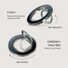 Burga Magnetic Ring Holder, Silver - Black Hole - (GR_05MR_MAGNETIC_RING_SILVER)