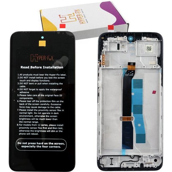 HYPER-Fix Xiaomi Redmi 15 5G ����� Ips + (Global VERSION) Touch Screen + Lens + Frame Black Service Pack - (HF-56002100O19000)