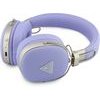 Guess Pu Grained Triangle Gold Metal Logo Enc Wireless Headphone Purple - (GUBHP72PGTCSU)