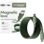 PanzerGlass Cable Empower By Magnetic 240W USB-C To USB-C 1.5m Green - (EM59672)