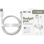 PanzerGlass Cable Empower By Racing 60W USB-A To USB-C 1.2m Silver White - (EM30290)