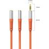 Orico AX2-10 Audio Cable 3.5mm Minijack Splitter For Headphones And Microphone 1m Cable - Orange -AX2-10-OR-Bp - (ORICO-AX2-10-OR-BP)
