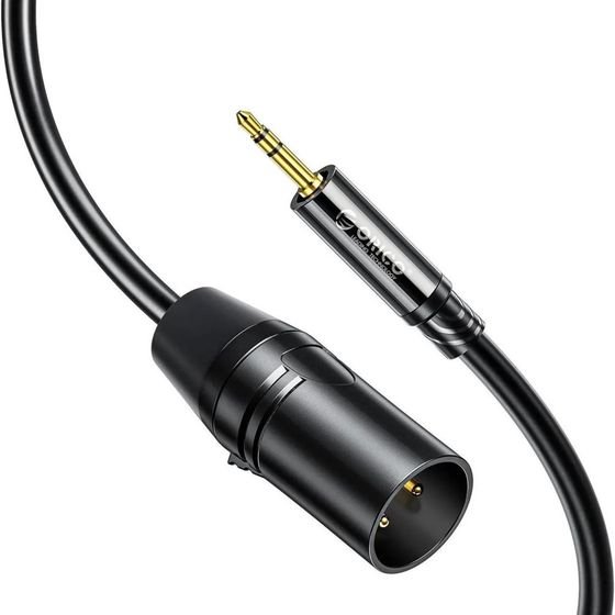 Orico Axkf Mini Jack 3.5 Mm To Xlr Female Audio Cable 5 m - Black -AXKF-50-BK-Bp - (ORICO-AXKF-50-BK-BP)
