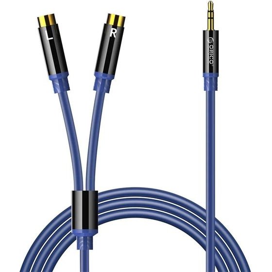 Orico Axrf Audio Cable Mini Jack 3.5 Mm To 2x Rca Female 1.5 m - Blue -AXRF-15-BL-Bp - (ORICO-AXRF-15-BL-BP)