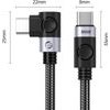 Orico C2C PD100W Laptop Fast Charging Cable (Right Angle) Black 0.5m -C2CW-05-BK-Bp - (ORICO-C2CW-05-BK-BP)