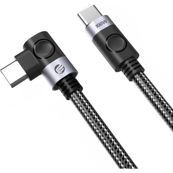 Orico C2C PD100W Laptop Fast Charging Cable (Right Angle) Black 1m -C2CW-10-BK-Bp - (ORICO-C2CW-10-BK-BP)