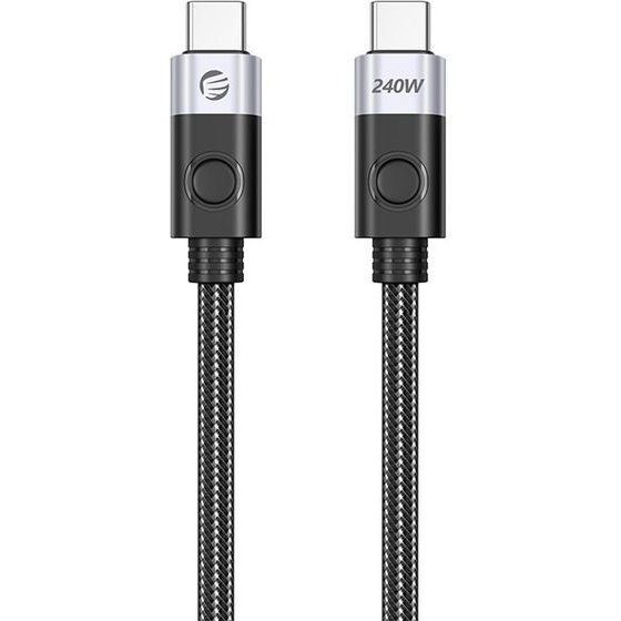 Orico CC240 USB-C To USB-C Cable 240W USB4 40Gb/s 8K 60Hz 0.5m - Black -CC240-40-05-BK-Bp - (ORICO-CC240-40-05-BK-BP)
