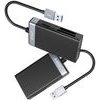 Orico CL4D-A3 USB-A 3.0 Sd Microsd Cf Ms 5 Gb/s Memory Card Reader - Black And Silver -CL4D-A3-BK-Bp - (ORICO-CL4D-A3-BK-BP-HU)