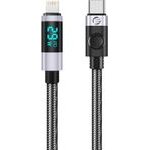 Orico LDC2L USB-C To Lightning Pd Cable 29W With Led Display 480MBps 1.5m - Black -LDC2L-15-BK-Bp - (ORICO-LDC2L-15-BK-BP)