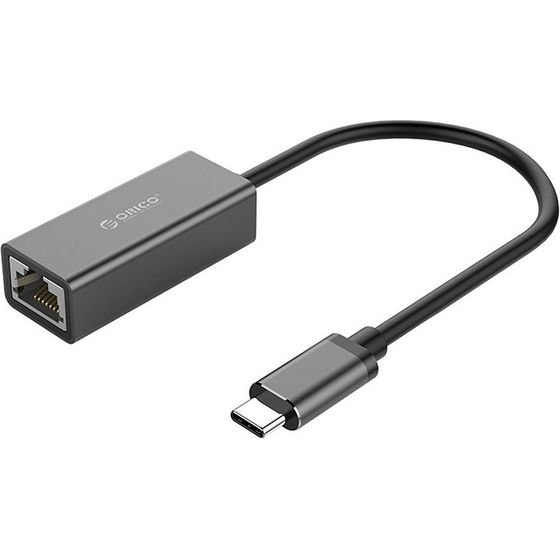 Orico XC-R45-V1 USB-C To RJ45 Gigabit Ethernet 1 Gbps Network Adapter - Black -XC-R45-V1-BK-Bp - (ORICO-XC-R45-V1-BK-BP-HU)