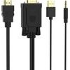Orico XD-Vath Vga And Mini Jack 3.5 Mm To Hdmi Full Hd 60 Hz Cable With Usb Power 5 m - Black -XD-VATH-50-BK-Bp - (ORICO-XD-VATH-50-BK-BP)