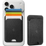 Spigen - Magnetic Wallet Magfit Urban Fit - 5 Cards Storage, Premium Scratch-Resistant Nylon Fabric - Black - (AFA11335)