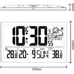 GreenBlue Extra Large Lcd Wall Clock With Weather Station Temperature And Date Display - (GB218)
