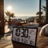 GreenBlue Extra Large Lcd Wall Clock With Weather Station Temperature And Date Display - (GB218)