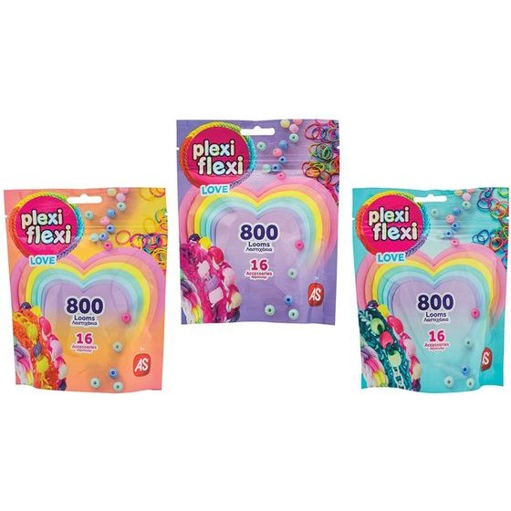 As Happi Hobbi: Plexi Flexi Love ��������� 800 ���������� & 16 �������� (Assort Of 3 Designs) (1080-25572)