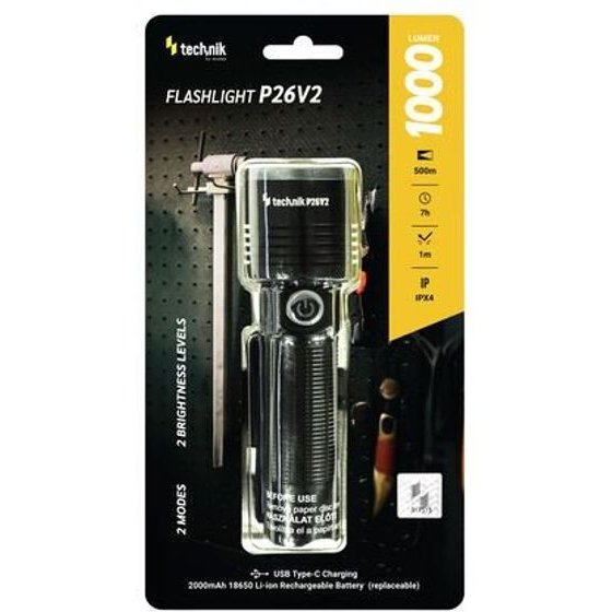 Technik P26V2 ����� ������ Led ����������������� Usb Type-C 1000 Lm - (MT-P26V2)
