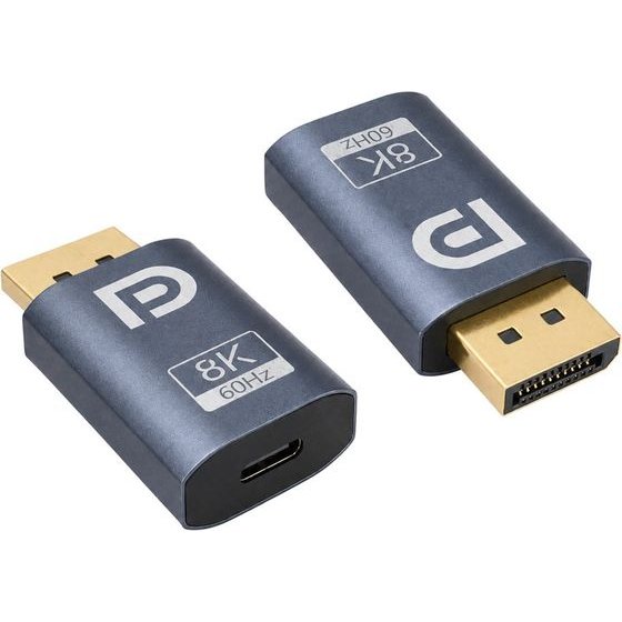 Powertech ���������� Displayport �� USB-C 8K/60Hz, ���� - (CAB-UC102)