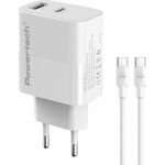 Powertech ��������� ������ �� �������, USB/USB-C, 20W, ������ - (PT-1635)