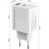 Powertech ��������� ������ �� �������, USB/USB-C, 20W, ������ - (PT-1635)