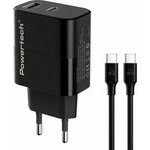Powertech ��������� ������ �� �������, USB/USB-C, 20W, ������ - (PT-1637)