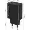 Powertech ��������� ������ �� �������, USB/USB-C, 20W, ������ - (PT-1637)