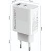 Powertech ��������� ������ �� �������, USB/USB-C, 30W, GaN, ������ - (PT-1636)