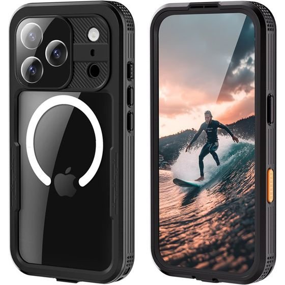 Crong Seal Cover - IP68 Waterproof Case For Iphone 17 Pro (Black) - (CRGSLCIP17PBLK)
