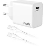 iNOS ��������� �������� ������� �������� �� ����� Usb C Pd Qc 3.0 20W & Usb C ������� 1m ����� - (INOSNS-76716)