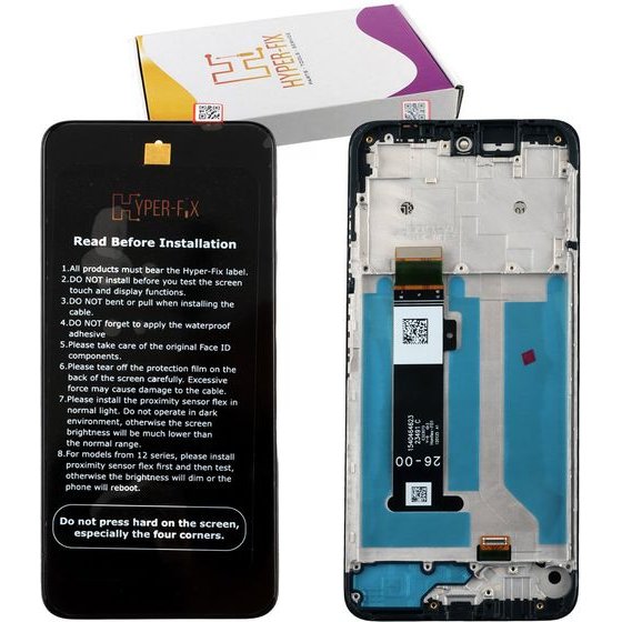 HYPER-Fix Motorola Moto G34 ����� Ips + Touch Screen + Lens + Frame Black Service Pack - (HF-5D68C23723)