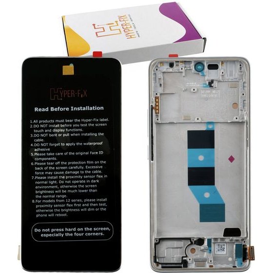 HYPER-Fix Xiaomi Poco M7 Pro 5G ����� Tft + Touch Screen + Lens + Frame Silver Service Pack - (HF-5600070O17P00)
