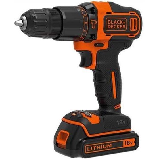 Black & Decker Drill Black,Orange 1400 Rpm - (BDCHD18-QW)