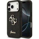Guess Pu Fixed Glitter 4G Metal Logo Case For Iphone 18 Pro Black - (GUHCP18LHG4SGK)