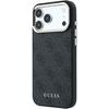 Guess Pu Leather 4G Gold Frame Magsafe Case For Iphone 18 Pro Black - (GUHMP18LG4GFCK)