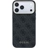 Guess Pu Leather 4G Gold Frame Magsafe Case For Iphone 18 Pro Black - (GUHMP18LG4GFCK)