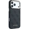Guess Pu Leather 4G Gold Frame Magsafe Case For Iphone 18 Pro Black - (GUHMP18LG4GFCK)