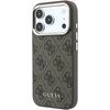 Guess Pu Leather 4G Gold Frame Magsafe Case For Iphone 18 Pro Max Brown - (GUHMP18XG4GFCW)