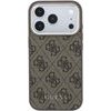 Guess Pu Leather 4G Gold Frame Magsafe Case For Iphone 18 Pro Max Brown - (GUHMP18XG4GFCW)