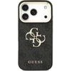 Guess Pu Leather 4G Metal Logo Gold Frame Case For Iphone 18 Pro Black - (GUHCP18L4GMGCGR)