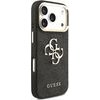 Guess Pu Leather 4G Metal Logo Gold Frame Case For Iphone 18 Pro Black - (GUHCP18L4GMGCGR)