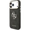 Guess Pu Leather 4G Metal Logo Gold Frame Case For Iphone 18 Pro Max Black - (GUHCP18X4GMGCGR)