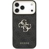 Guess Pu Leather 4G Metal Logo Gold Frame Case For Iphone 18 Pro Max Black - (GUHCP18X4GMGCGR)