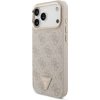 Guess Pu Leather 4G Strass Triangle Logo Gold Frame Magsafe Case For Iphone 18 Pro Max Pink - (GUHMP18XP4GTDGMP)