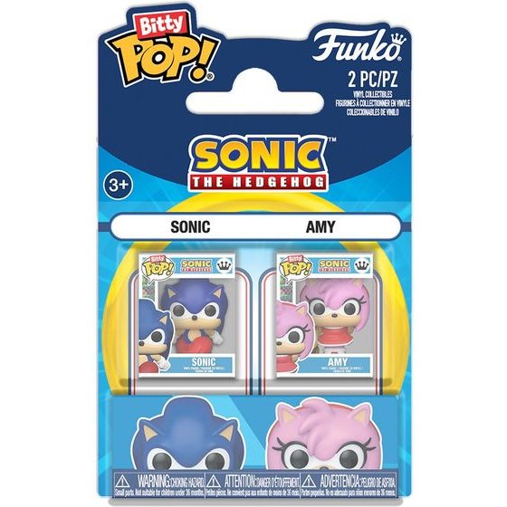 Funko Bitty Pop! 2-Pack: Sonic The Hedgehog - Sonic & Amy Vinyl Figures