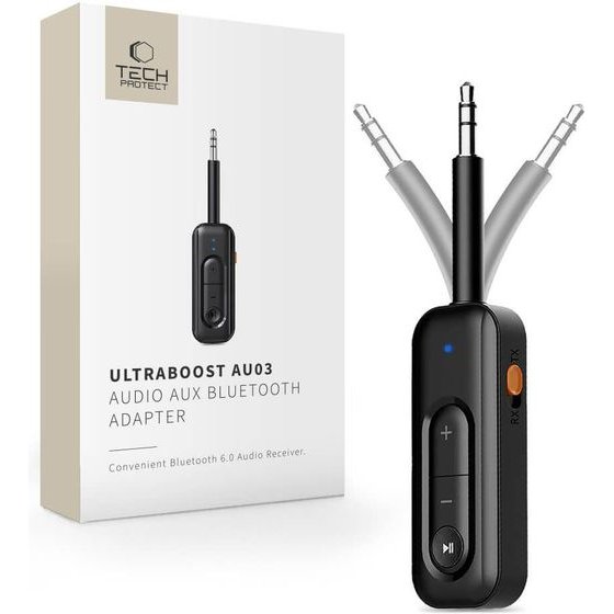 Tech-Protect Ultraboost AU03 Audio Adapter Aux Bluetooth 6.0 BLACK