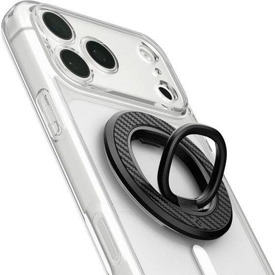 Spigen - Phone Holder O-Mag OM106 (AMP09334) - Anti-Scratch Design, Strong Magnetic Hold, 360-Degree Rotation - Black