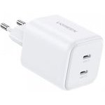 Ugreen Wall Charger X526 (65154), 45W, 3A, 2 x USB-C, White