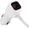 Hoco Car Charger Splitter 3in1 With Digital Display + 2 x Usb A 2,1A Z13 silver