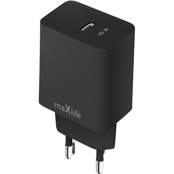 Maxlife MXTC-13-20C Pd Qc Charger 1x USB-C 20W black